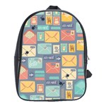 Pattern Postal Stationery School Bag (Large) Front