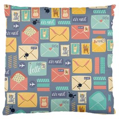 Pattern Postal Stationery Large Cushion Case (one Side) by Simbadda