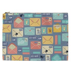 Pattern Postal Stationery Cosmetic Bag (xxl) by Simbadda