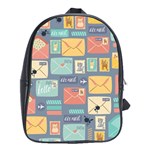 Pattern Postal Stationery School Bag (XL) Front