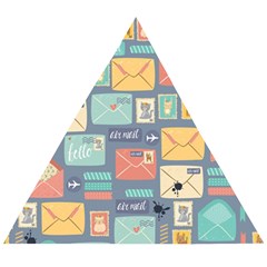 Pattern Postal Stationery Wooden Puzzle Triangle by Simbadda