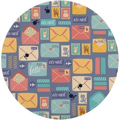 Pattern Postal Stationery Uv Print Round Tile Coaster by Simbadda