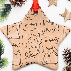 Cat Background Ornament (star) by Simbadda