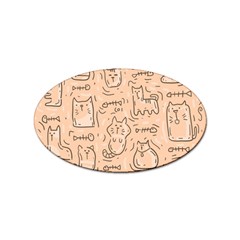 Cat Background Sticker Oval (10 Pack) by Simbadda