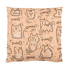 Cat Background Standard Cushion Case (two Sides) by Simbadda