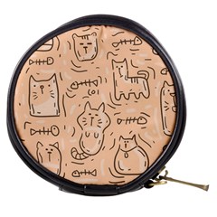 Cat Background Mini Makeup Bag by Simbadda