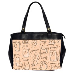 Cat Background Oversize Office Handbag (2 Sides) by Simbadda