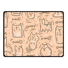 Cat Background Fleece Blanket (small) by Simbadda