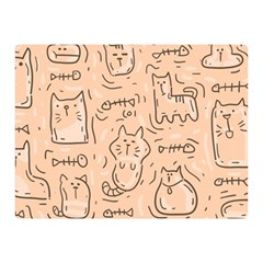 Cat Background Two Sides Premium Plush Fleece Blanket (mini) by Simbadda