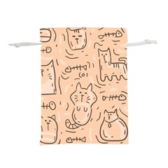 Cat Background Lightweight Drawstring Pouch (s) by Simbadda