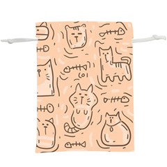 Cat Background Lightweight Drawstring Pouch (xl) by Simbadda