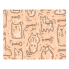 Cat Background Premium Plush Fleece Blanket (large)