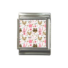 Pink Animals Pattern Italian Charm (13mm) by Simbadda