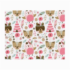 Pink Animals Pattern Small Glasses Cloth (2 Sides) by Simbadda