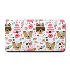 Pink Animals Pattern Medium Bar Mat by Simbadda