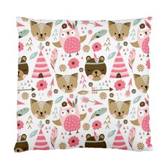 Pink Animals Pattern Standard Cushion Case (one Side) by Simbadda