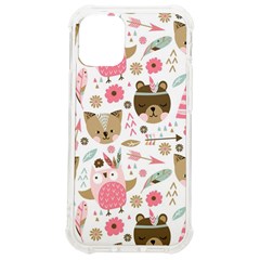 Pink Animals Pattern Iphone 12 Mini Tpu Uv Print Case	 by Simbadda