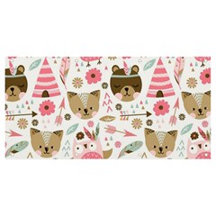 Pink Animals Pattern Banner And Sign 8  X 4  by Simbadda