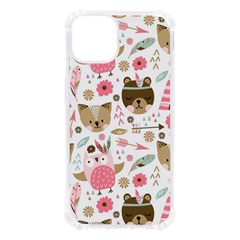 Pink Animals Pattern Iphone 13 Tpu Uv Print Case by Simbadda