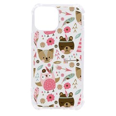 Pink Animals Pattern Iphone 13 Mini Tpu Uv Print Case by Simbadda