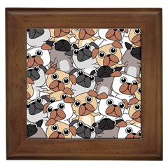 Many Dogs Pattern Framed Tile by Simbadda