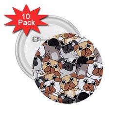 Many Dogs Pattern 2 25  Buttons (10 Pack)  by Simbadda