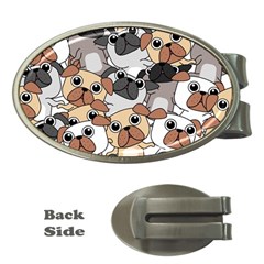 Many Dogs Pattern Money Clips (oval)  by Simbadda