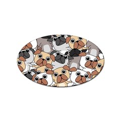 Many Dogs Pattern Sticker Oval (100 Pack) by Simbadda