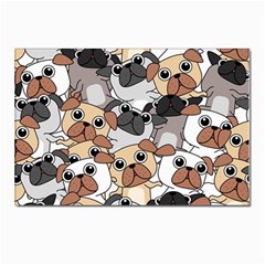 Many Dogs Pattern Postcard 4 x 6  (pkg Of 10) by Simbadda