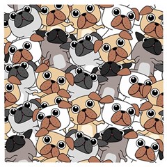 Many Dogs Pattern Wooden Puzzle Square by Simbadda