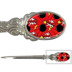 Pop Art Comic Pattern Bomb Boom Explosion Background Letter Opener by Simbadda