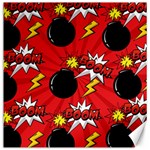 Pop Art Comic Pattern Bomb Boom Explosion Background Canvas 12  x 12  11.4 x11.56  Canvas - 1