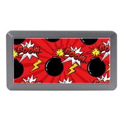 Pop Art Comic Pattern Bomb Boom Explosion Background Memory Card Reader (mini) by Simbadda