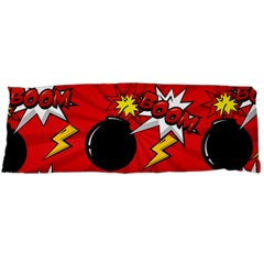 Pop Art Comic Pattern Bomb Boom Explosion Background Body Pillow Case (dakimakura) by Simbadda