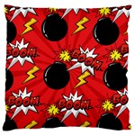 Pop Art Comic Pattern Bomb Boom Explosion Background Large Cushion Case (One Side) Front