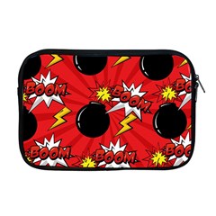 Pop Art Comic Pattern Bomb Boom Explosion Background Apple Macbook Pro 17  Zipper Case by Simbadda