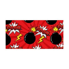 Pop Art Comic Pattern Bomb Boom Explosion Background Yoga Headband by Simbadda