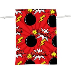 Pop Art Comic Pattern Bomb Boom Explosion Background Lightweight Drawstring Pouch (xl) by Simbadda