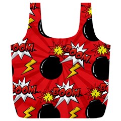 Pop Art Comic Pattern Bomb Boom Explosion Background Full Print Recycle Bag (xxxl) by Simbadda