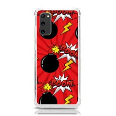 Pop Art Comic Pattern Bomb Boom Explosion Background Samsung Galaxy S20 6 2 Inch Tpu Uv Case by Simbadda