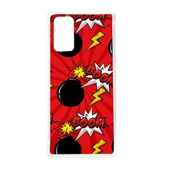 Pop Art Comic Pattern Bomb Boom Explosion Background Samsung Galaxy Note 20 Tpu Uv Case by Simbadda