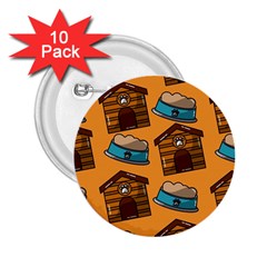 Pet House Bowl Food Seamless Pattern 2 25  Buttons (10 Pack) 