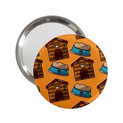 Pet House Bowl Food Seamless Pattern 2 25  Handbag Mirrors by Simbadda