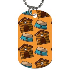 Pet House Bowl Food Seamless Pattern Dog Tag (one Side) by Simbadda