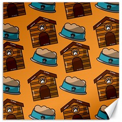 Pet House Bowl Food Seamless Pattern Canvas 16  X 16  by Simbadda