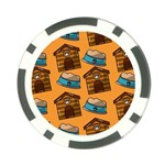 Pet House Bowl Food Seamless Pattern Poker Chip Card Guard Front