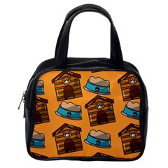 Pet House Bowl Food Seamless Pattern Classic Handbag (one Side) by Simbadda