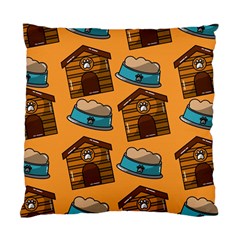 Pet House Bowl Food Seamless Pattern Standard Cushion Case (one Side) by Simbadda