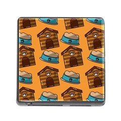 Pet House Bowl Food Seamless Pattern Memory Card Reader (square 5 Slot) by Simbadda