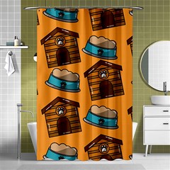 Pet House Bowl Food Seamless Pattern Shower Curtain 48  X 72  (small)  by Simbadda